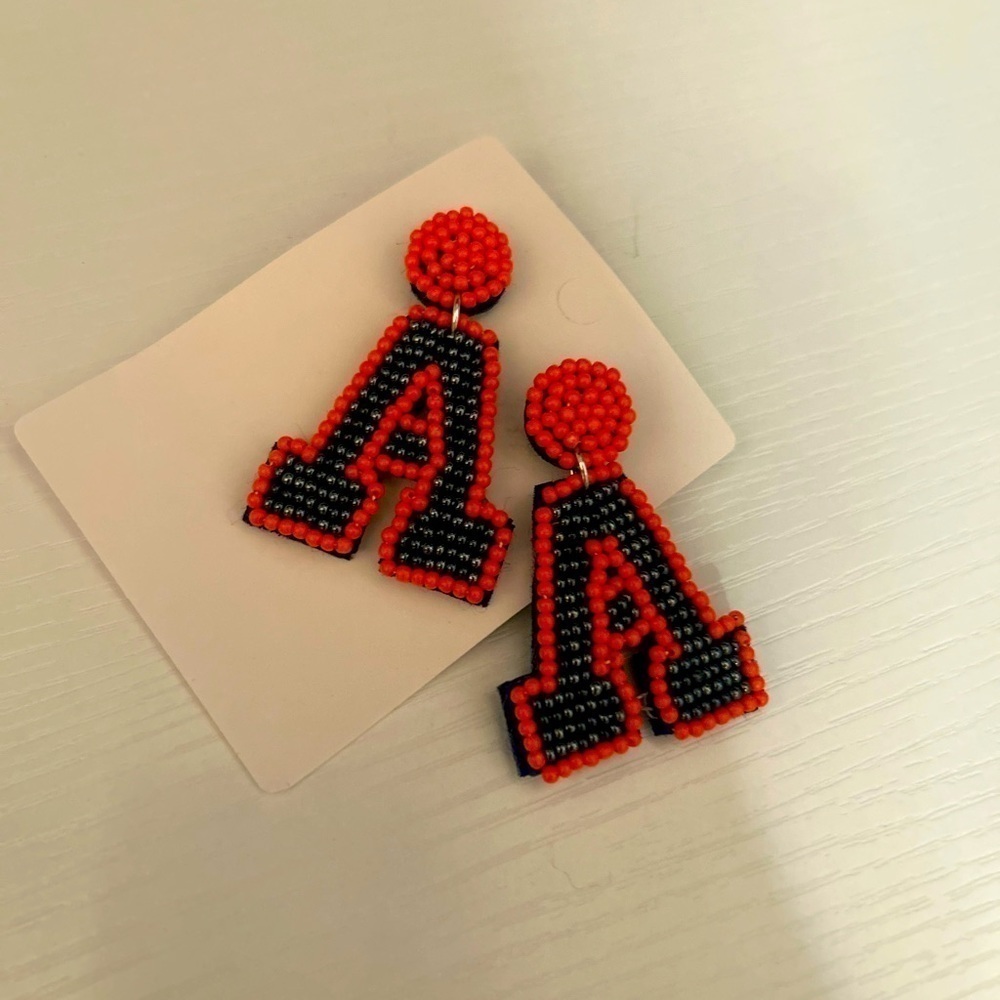 Auburn University War Eagle Auburn Tigers Dangle Beaded Earrings